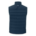 thumbnail image 3 of Men's Cutter & Buck Navy Buffalo Bills  Evoke Hybrid Eco Softshell Recycled Full-Zip Vest, 3 of 3