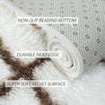 thumbnail image 4 of AIR-Gugutea 9x12 Area Rug, Geometric Fluffy Rugs for Living Room, Non-Slip Foldable Large Carpets, Modern Fuzzy Floor Carpet for Kids Room Home Decorative White/Khaki, 4 of 4