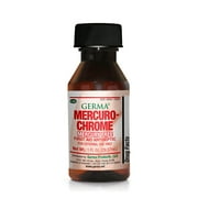 Germa Mercuro-Chrome, External Use/Mercuro-cromo, Uso Externo 1 Oz. Pack of 12