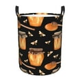 thumbnail image 1 of Balery Bee and Honey Cesta de ropa redonda con asas, impermeable, independiente, para ropa, juguetes, dormitorio y familia-Small, 1 of 6