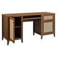 thumbnail image 3 of Computer Work Desk, Walnut, Wood, Home Office Business, Modern Contemporary HB34440, 3 of 9
