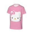 thumbnail image 3 of Boys Girls Hello Kitty Shirt Graphic T-Shirt Crewneck Short Sleeve 3d Colorful Tops Tees, 3 of 6