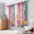 thumbnail image 2 of Yayeee Window Curtains Light Filtering 63"x42" Grommet Panel Pair Home Living Room Decor, Art Map, 2 of 7