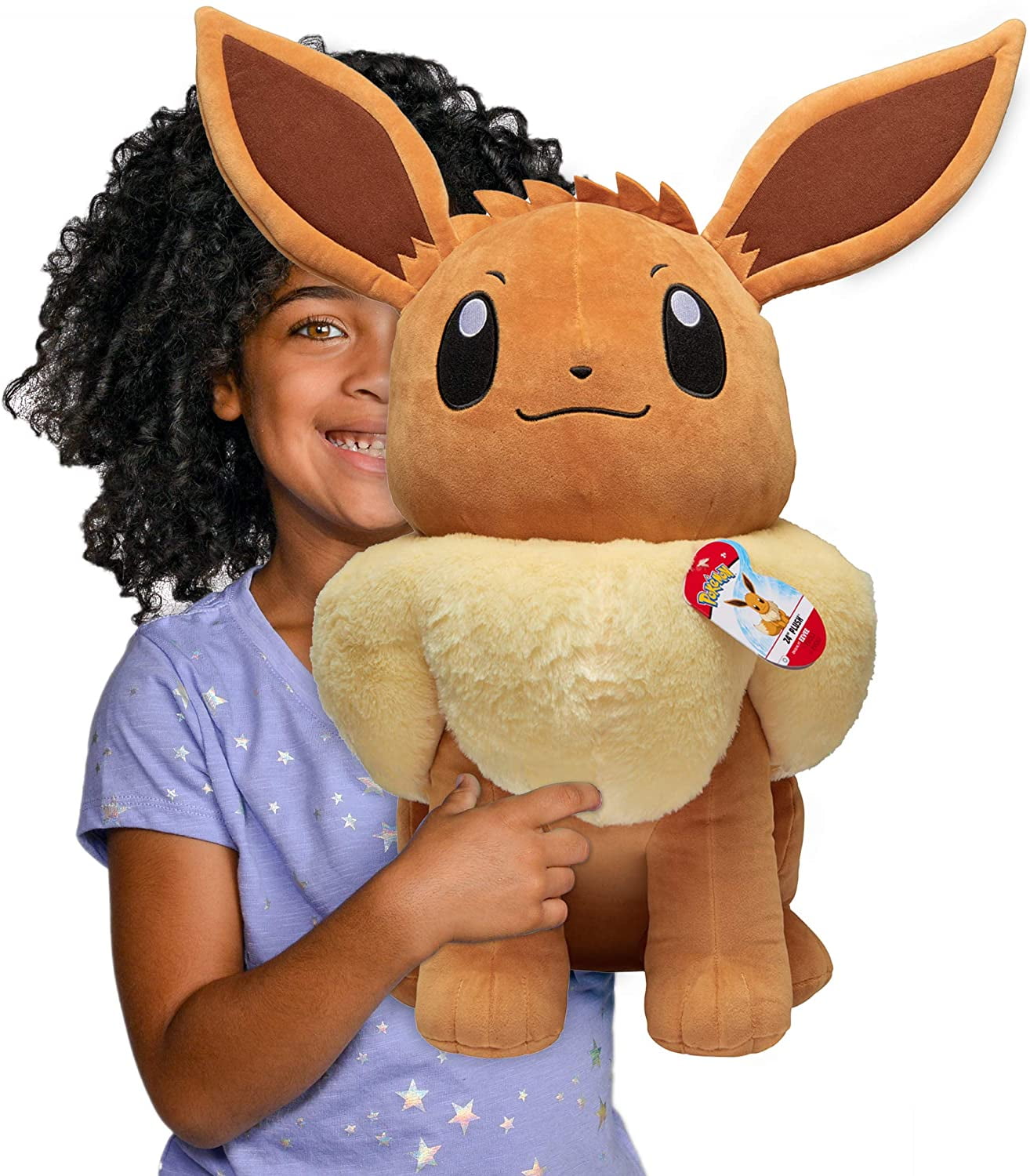 Eevee Giant Plush 24 Inch Adorable Ultra Soft Life Size Plush Toy Perfect For Playing Displaying Gotta Catch Em All Walmart Com