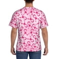 thumbnail image 2 of Naloa Breast Cancer Ribbons Awareness Men's T-Shirt Sport T-shirt Men's Basic Tee Casual Men's Shirt, Round Neck, Short Sleeves - 3X-Large, 2 of 5