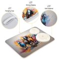 Colorful Horses Dish Drying Mat Dish Drainer Rack Mats Water Absorbent