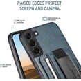 thumbnail image 5 of Phone Case for Samsung Galaxy S22 Plus S22+ 5G Wallet Cover with Tempered Glass Screen Protector and Slim Stand Card Holder Leather Cell Accessories S22+5G S22plus 22S + S 22 22+ Men Blue, 5 of 15