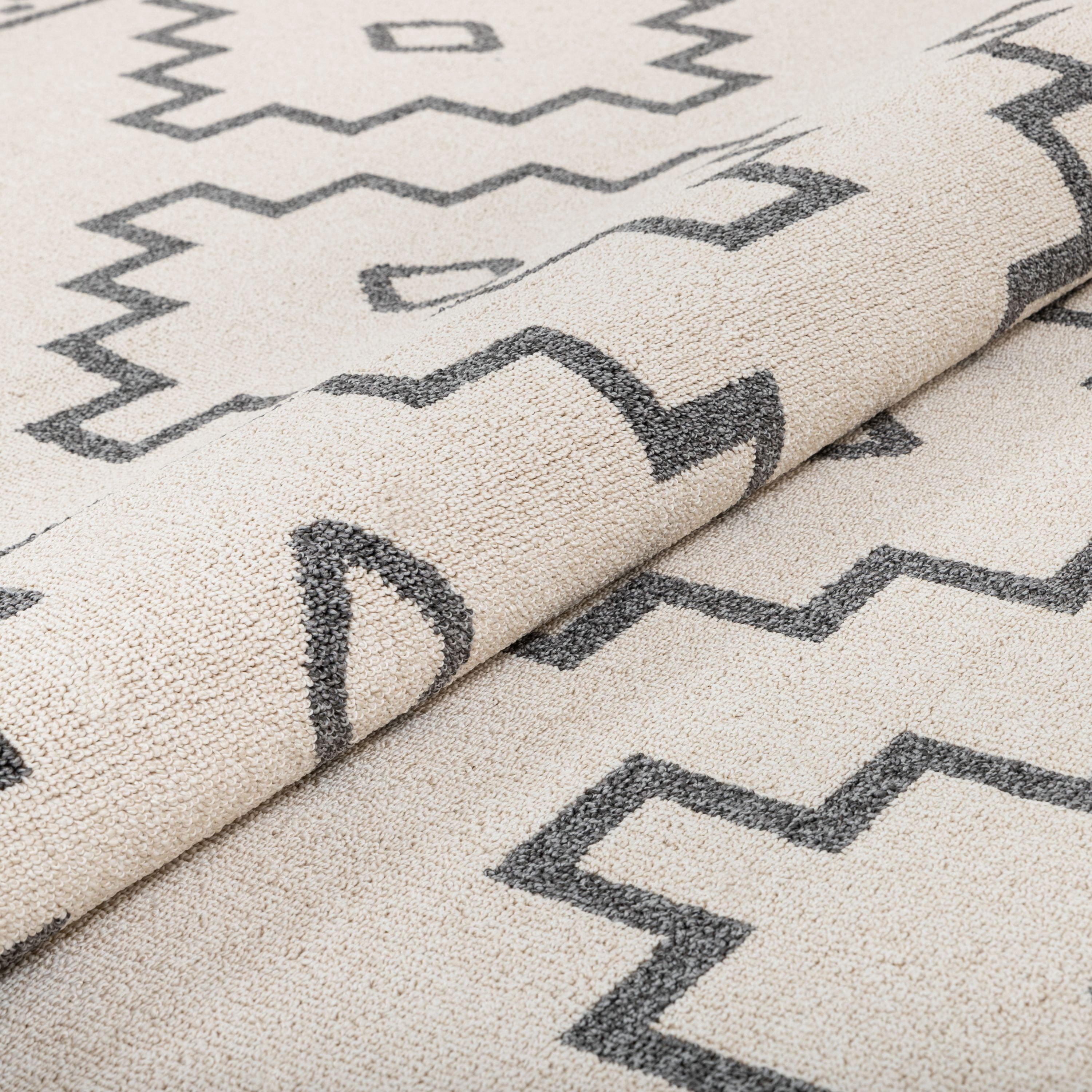 Well Woven Loop-De-Loop Tribal Modern Area Rug, Off-White