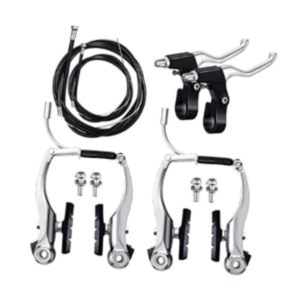 Kit de frenos de bicicleta Juego de frenos de bicicleta Aleación de aluminio Cables de freno portátiles resistentes Pinzas de palanca de frenos para Sin herramientas de instalación
