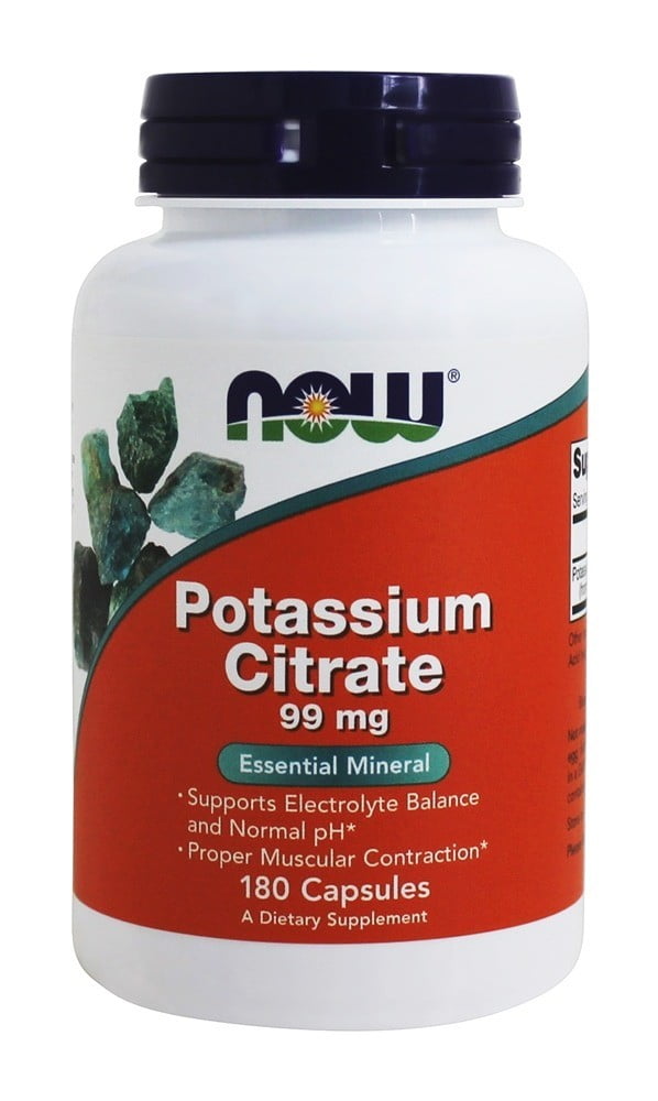 NOW Foods Potassium Citrate Essential Mineral 99 mg, 180 Capsules2