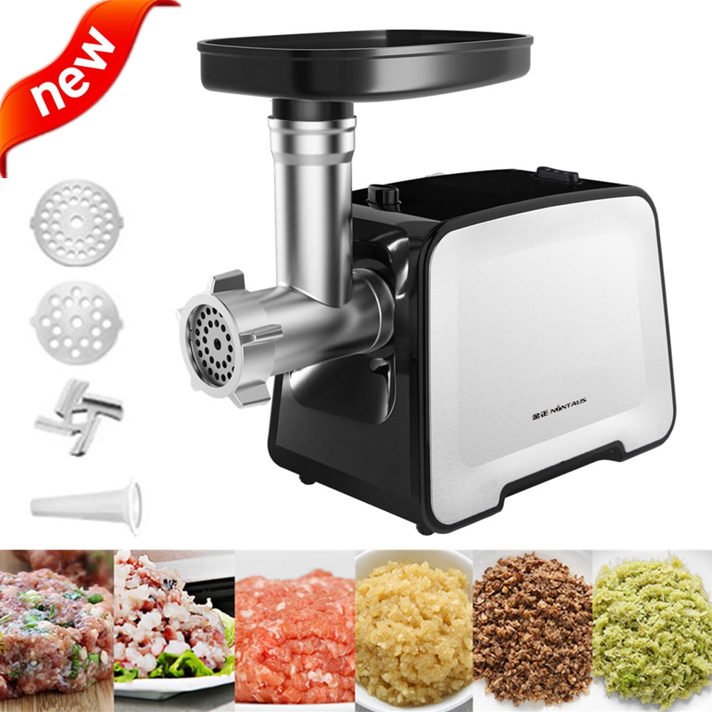 Dropship 1200W (MAX 2600W) Electric Meat Grinder; Sausage Stuffer Machine;  Stainless Steel Food Mincer With Sausage Tube Kubbe Maker 2 Blades 3 Plates  For Home Kitchen Commercial Use to Sell Online at