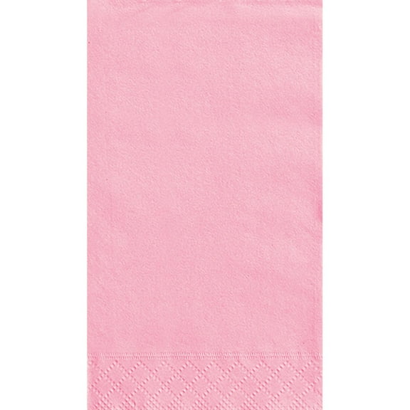 Paper Guest Napkins, 7.75 x 4.5 in, Light Pink, 20ct