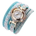 thumbnail image 3 of Reloj de pulsera de cuarzo con esfera de corazón y diamantes de imitación para mujer Verde, 3 of 6