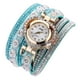 thumbnail image 3 of Reloj de pulsera de moda elegante con múltiples capas y números arábigos. Verde, 3 of 6