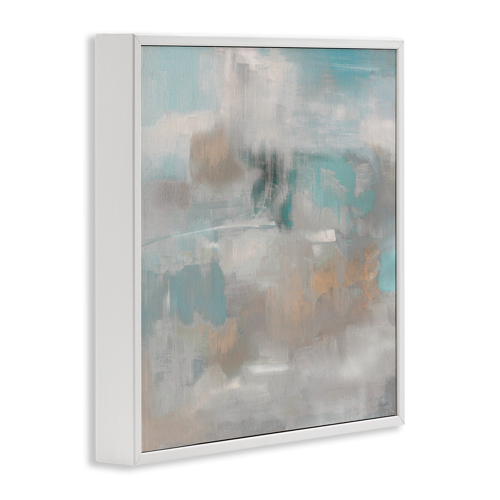 Stupell Industries Serene Soft Abstract Study White Framed Giclee Art, design by Sally Swatland