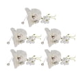 thumbnail image 1 of 5 uds novio boutonniere elegante hombres boda flor realista permanente reutilizable Artificial broche flor blanca, 1 of 5