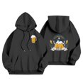thumbnail image 6 of Women's Oktoberfest Printed Drop Shoulder Hoodie for Everyday Wear and Casual in Autumn/Winter Season Black S, 6 of 7