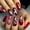Style 3, variant on 24Pcs Christmas Long Press on Nails Square Fake Nails Winter False Nails Charm Glue on Nails French Tip Acrylic Nails Reusable Stick on Nails