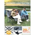 thumbnail image 4 of Timber Ridge Padded 3 Person Camping Chair Supports to 1050lbs, Portable Camp Couch Double Camping Chairs, Outdoor Oversized Folding Loveseat Perfect for Campsites, Patio/Lawn, Soccer Games, Grey, 4 of 9