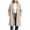 Khaki, variant on Ghalytn Women's Open Front Wool Blend Coat, Mid-Length Long Sleeve Casual Overcoat with Patch Pockets