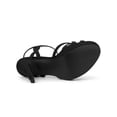 thumbnail image 5 of BLISSFUL STEP Women's Strappy Platform Slingback Stiletto Heels Sandals Black 9, 5 of 8