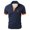 A-Navy1829, variant on Bibifish Mens Polo Shirts Antler Stag Embroidery Contrast Accent Short Sleeve Shirts Classic Fit Business Wear Casual Tops