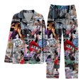 thumbnail image 1 of Spring and Autumn Printed Pajamas Women's Fashion Daily Casual V-Neck Long Sleeve Set Character Pattern Printed Pajama Set, 1 of 2