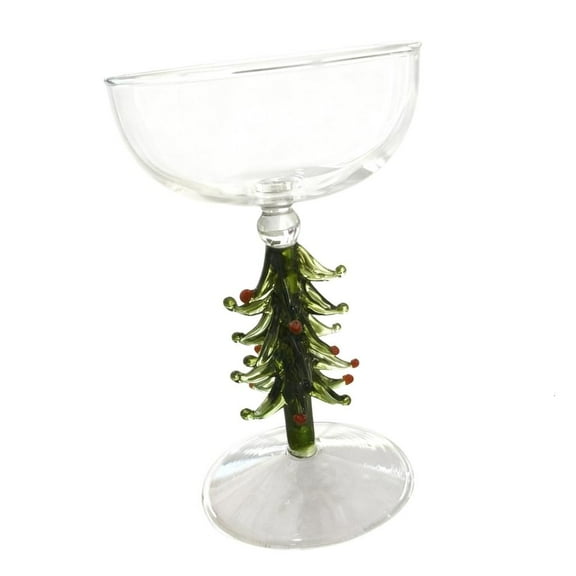 MOMOJIA Holiday Themed Stemmed Glass Ice Cream Serving Cup For Cocktails Everyday Use Great Gift For Christmas Celebration