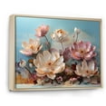thumbnail image 2 of Designart "Contemporary Blooming Of Pink Lotus" Flowers Floater Framed Canvas Wall Art, 2 of 5