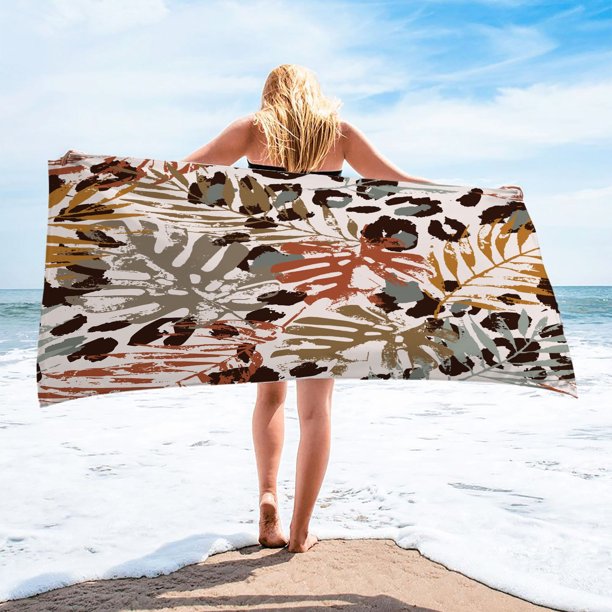 Ganfancp Toalla de Playa de Microfibra Súper Ligera Toalla de Baño de Colores Manta de Playa a Prueba de Arena Toalla Multiusos para Viajes Piscina 30X60 Pulgadas Liquidación 1X Toalla de Playa