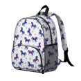 thumbnail image 2 of Unicorn and Bubble White Pattern Backpack for School, Cute School Bag with Adjustable Shoulder Straps and Padded Back, 13.8"x11.4"x6", 2 of 5