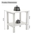 thumbnail image 3 of OTSUN Adirondack Outdoor Side Table Set of 2, 16" HDPE Patio Side Table with Shelf, Weather Resistant Easy Maintenance for Backyard Pool Porch Garden & Lawn, 3 of 8