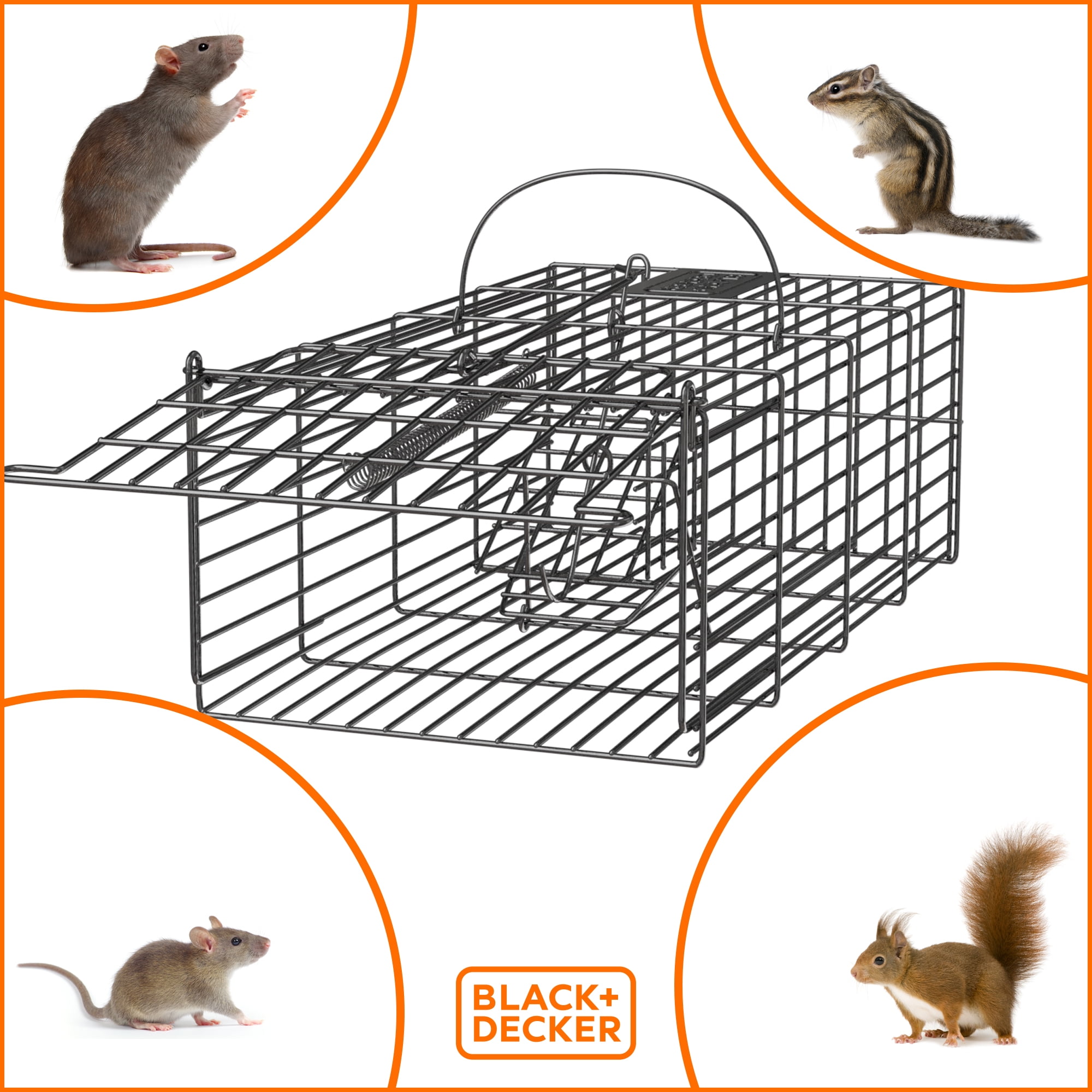 Black+decker Mouse Trap & Mouse Traps Indoor for Home- Rat Trap Indoor & Outdoor- Instantly Kill Rodent Snap Trap- Touch Free & Reusable, 6 Pack