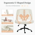 thumbnail image 5 of GIANNA Criss Cross Chair,Comfy Cross Legged Office Desk Chair with Wheels,Cute Makeup Vanity Chair,Fabric Modern Swivel Height Adjustable Mid Back Wide Seat Computer Task Chair for Home Office, 5 of 8