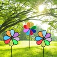 thumbnail image 3 of 31 Inch Sparkly Garden Pinwheels Colorful Reflective Windmill for Yard Decoration and Bird Control Visual Deterrent Device, 3 of 6
