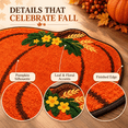 thumbnail image 2 of Pumpkin-Shaped Bath Mat, Soft Absorbent Non-Slide Floor Rug for Halloween, Fall and Thanksgiving Entryway, Bathroom and Seasonal Home Decor, 2 of 6