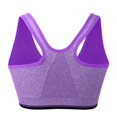 thumbnail image 3 of Women's Zip Front Sports Bra Wireless Bra Active Yoga Tank Top Racerback Sports Bra, 3 of 6