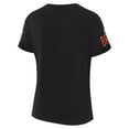 thumbnail image 3 of Women's WEAR by Erin Andrews x Gracie Hunt Black Cleveland Browns Draft Me Lace-Up T-Shirt, 3 of 4