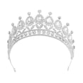 thumbnail image 1 of KAKOWELY Tiara de boda, corona de reina de cristal, diademas de novia blancas, tiaras de princesa, corona de diamantes de imitación, diadema para fiesta, accesorios para el cabello, 1 of 5
