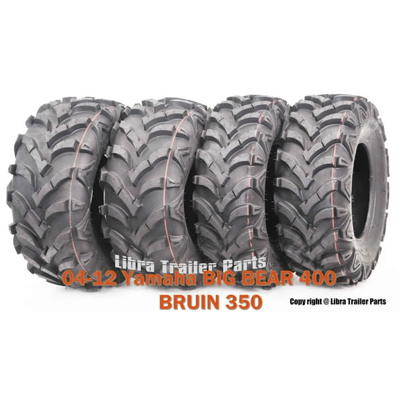 25X8X12 & 25X10X12 Set 4 ATV Solid Mud Tires fit 04-12 Yamaha BIG BEAR 400 BRUIN 350