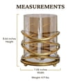 thumbnail image 7 of Candle Holder with Glass and Decorative Metal in Swirl Design for Home Decor Console Table Centerpiece Patio Garden Dining Living Room Bedroom Office Farmhouse Events Wedding Decorations - Set of 4, 7 of 7