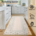 thumbnail image 5 of Haperlare Geometric Runner Rugs for Hallway Non Slip Low Pile Entryway Rugs Indoor Floor Mat 2'x6',Beige, 5 of 6