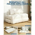 thumbnail image 6 of 3-in-1 Portable Folding Sofa Bed, 79" x 52" Sleeper Chair with Pillow & Back Support, Convertible Foldable Mattress for Living Room, Dorm, Apartment, Floor Lounger & Single Bed, 6 of 9
