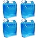 thumbnail image 1 of Contenedor de agua plegable de 5 l, 4 paquetes, bolsa de agua plegable de plástico sin BPA para automóvil, 1 of 5