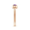 thumbnail image 5 of ANGARA Natural 0.25 Ct. Amethyst Solitaire Ring in 14K Rose Gold for Women (Ring Size: 5.5), 5 of 10