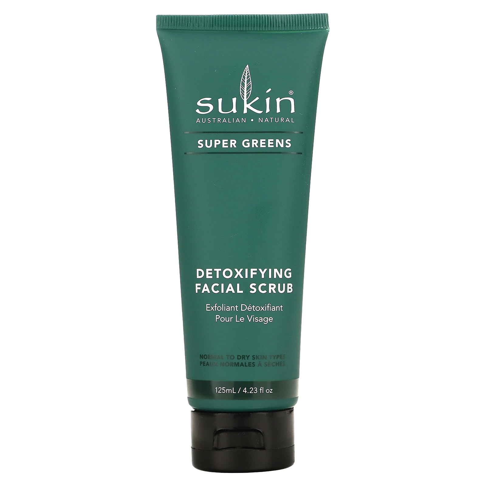 Sukin Super Greens, Detoxifying Facial Scrub, 4.23 fl oz (125 ml)