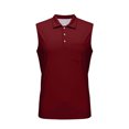 thumbnail image 2 of LIBRCLO Sleeveless Polo Shirts for Men, Classic Solid Color Tank Tops Work Casual Golf Summer Tank Tops Wine 4XL, 2 of 6