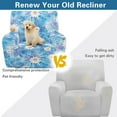 thumbnail image 3 of SCRAWLGOD Daisy Tie-Dye Blue Recliner Slipcover 4 Pieces Lazyboy Chair Covers for Reclining Chair with Pocket Stretch Couch Cover 1 Seat Recliner Sofa Slipcovers for Living Room, 3 of 7