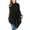 Black, variant on SAYFUT Women's Hooded Poncho Cape Shawl Knitted Sweater Turtleneck Loose Casual Warm Pullover Sweater with Tassel Fringed Hem