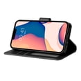thumbnail image 6 of SaniMore for iPhone 14 6.1" PU Leather Case, Magnetic Closure Flip Wallet Cover with Wrist Strap Card Slot & Multi-Angle Kickstand All-Inclusive Protective Shell, Black, 6 of 7
